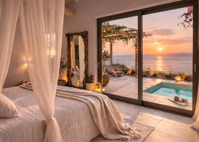 Villa Spathes Luxury Private Pool With Sea View In Kefalonia *