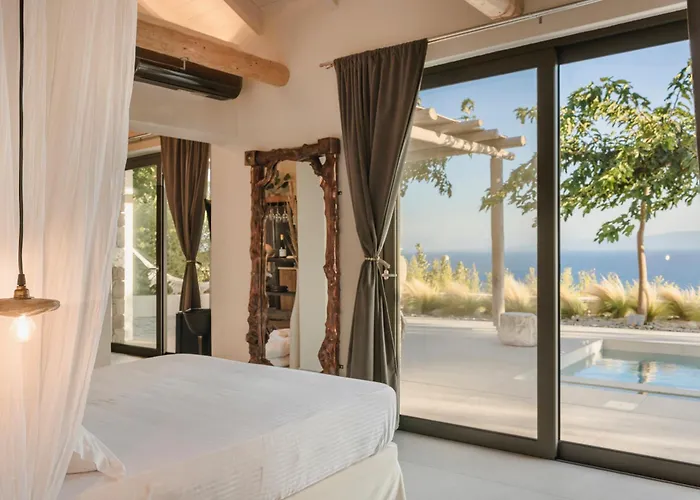 Spathes Luxury Private Pool With Sea View In Kefalonia