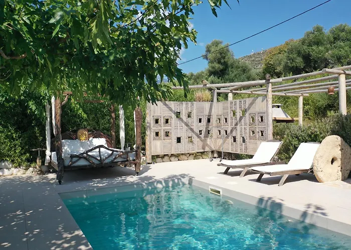 Spathes Luxury Private Pool With Sea View In Kefalonia Ratzaklíon